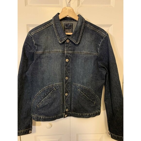 Marithe Francois Girbaud Denim jean Jacket, Blue Women Sz‎ XL - Picture 4 of 9